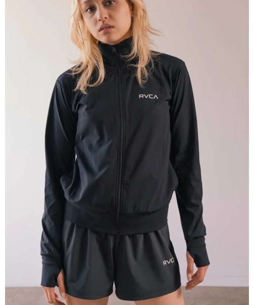 【セール】RVCA レディース 【SURF TEE】 SURF VA LS ZIP UP ラッシュガード 【2024年夏モデル】/ルーカ長袖スタンドカラージップアップ水着（ラッシュガード）｜RVCA（ルーカ）