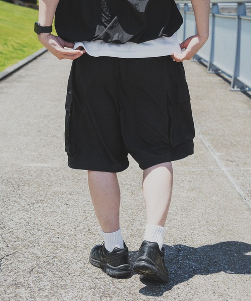 kutir（クティール）の「ピスナイロンカーゴハーフパンツ（カーゴパンツ・メンズ・ライトカーキ/ネイビー/ブラック・SMALL/MEDIUM/LARGE）」の8枚目の写真