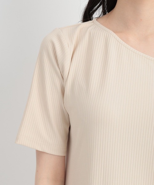 Andemiu（アンデミュウ）の「スカーフツキリブカット134912（Tシャツ/カットソー・レディース・チャコールグレー/アイボリー/ブラック/ベージュ・FREE）」の14枚目の写真