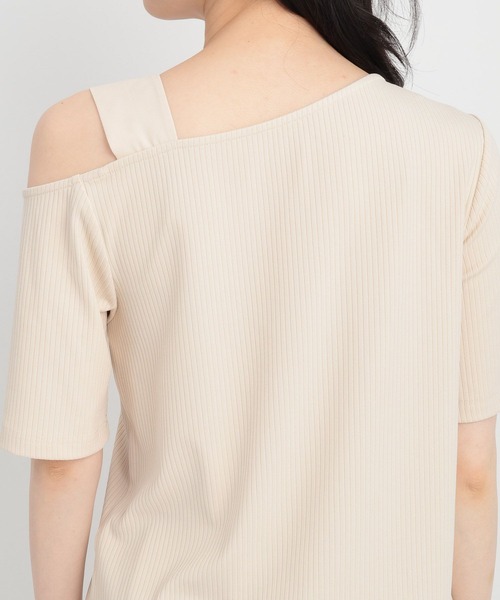 Andemiu（アンデミュウ）の「スカーフツキリブカット134912（Tシャツ/カットソー・レディース・チャコールグレー/アイボリー/ブラック/ベージュ・FREE）」の16枚目の写真