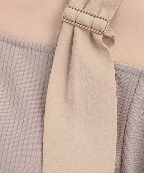 Andemiu（アンデミュウ）の「スカーフツキリブカット134912（Tシャツ/カットソー・レディース・チャコールグレー/アイボリー/ブラック/ベージュ・FREE）」の20枚目の写真