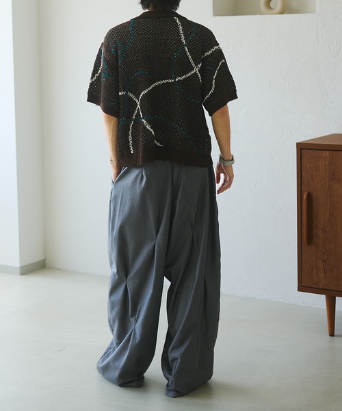 セール】ウェーブラインスキッパーメッシュニット（ニット/セーター