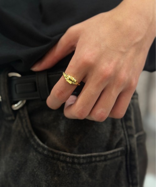 【セール】【blatto 925silver】クロワッサン デザインリング フリーサイズ bla-ring-00578（リング）｜Burner（バーナー）