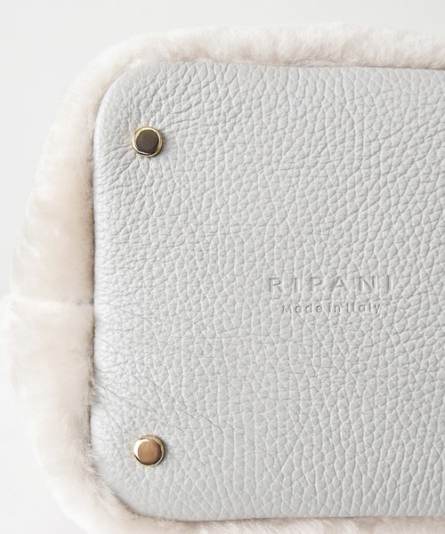 RIPANI（リパーニ）の「【RIPANI】ムートンコンビハンドバッグ(Q46531)（ハンドバッグ・レディース・ブラック/グレー・ALL）」の16枚目の写真
