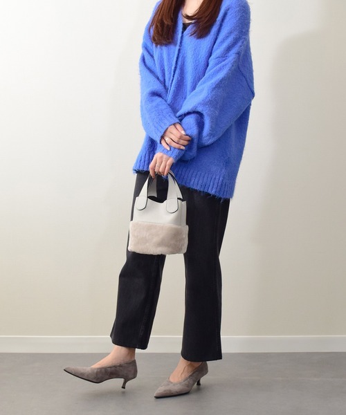 RIPANI（リパーニ）の「【RIPANI】ムートンコンビハンドバッグ(Q46531)（ハンドバッグ・レディース・ブラック/グレー・ALL）」の20枚目の写真