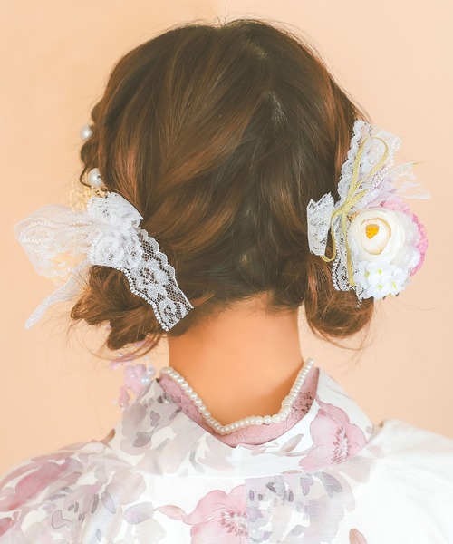 着物 浴衣 ヘアアクセサリー 浴衣 ヘアアクセサリー 髪飾り パールピンニュアンスカラー