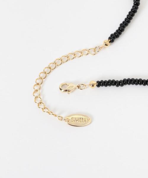 SMELLY（スメリー）の「リボンビーズネックレス（ネックレス・レディース・ブラック・-）」の7枚目の写真