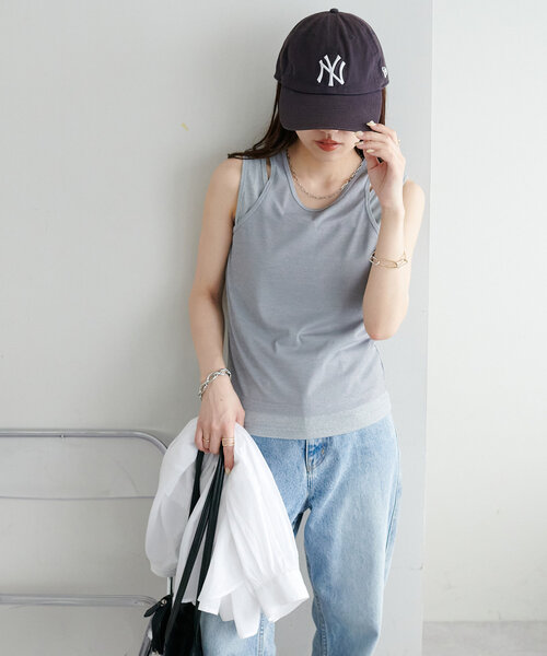 セール】【新色追加/WEB限定】レイヤードタンクトップ（タンクトップ