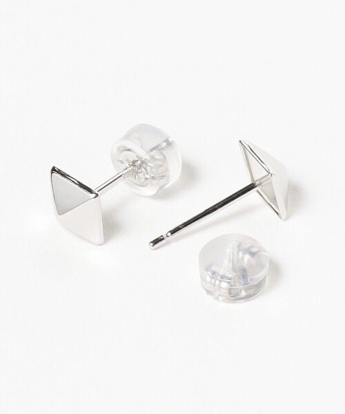 セール】シルバー スクエア スタッズ ピアス（ピアス（両耳用））｜Ray