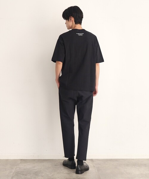 装飾されたコットンTシャツ セール】UV エンブレム刺繍コットンTシャツ【接触冷感/洗濯機