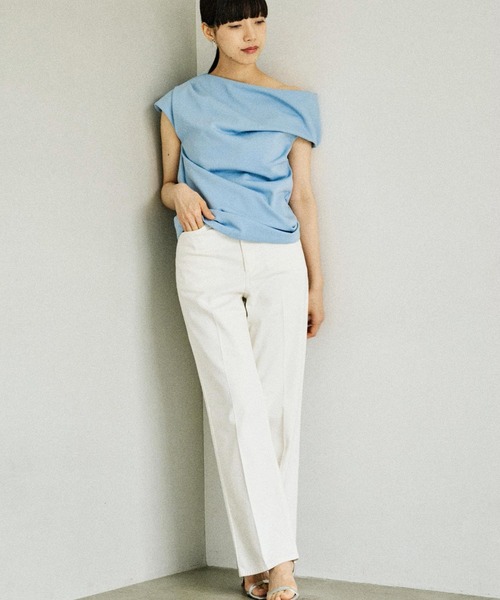 ROPE'(ロペ)の「アシメスウェットトップス(Tシャツ/カットソー・レディース・ブラック/サックスブルー・FREE)」の15枚目の写真