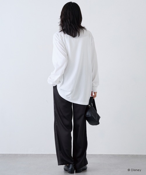 LAVEANGE（ラビアンジェ）の「サテンイージーワイドパンツ（その他パンツ・レディース・ブラウン/ブラック・M/4L/3L/LL/L）」の11枚目の写真