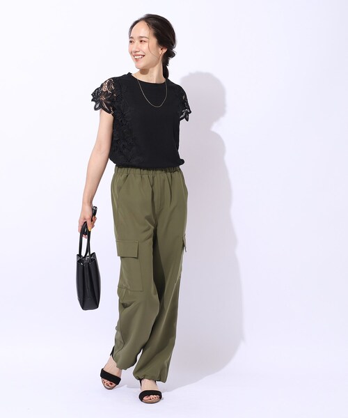 DRESKIP(ドレスキップ)の「◆華やかなレース使いが目を惹く 大人のデザイントップス(Tシャツ/カットソー・レディース・ブラック/ライトイエロー系/ホワイト系5/オフホワイト・04/03/02)」の19枚目の写真