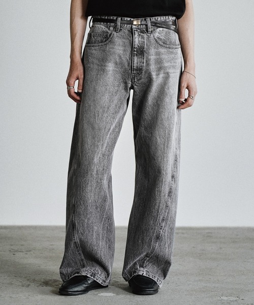 WYM LIDNM(�E�B�� �o�C ���h��)��VINTAGE WASHED CURVED DENIM(�f�j���p���c)