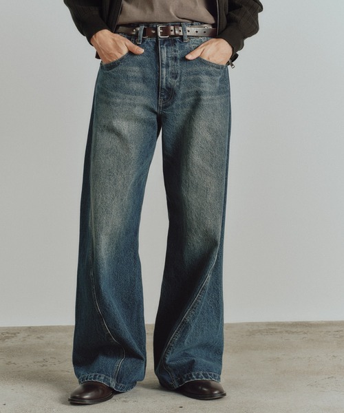 その他 yun VINTAGE WASHED CURVED DENIM（デニムパンツ）｜WYM LIDNM（ウィム