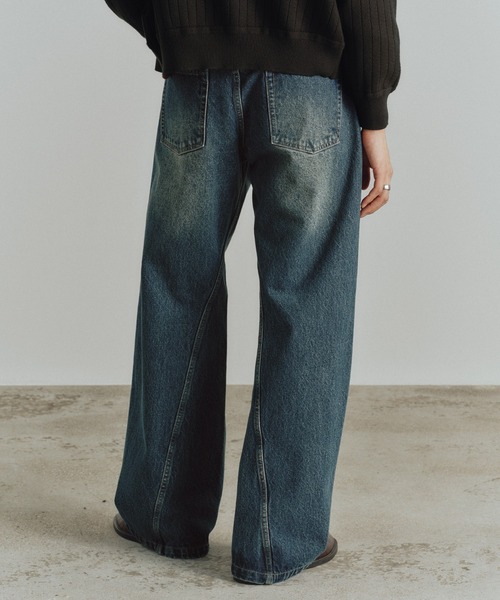 その他 yun VINTAGE WASHED CURVED DENIM（デニムパンツ）｜WYM LIDNM（ウィム