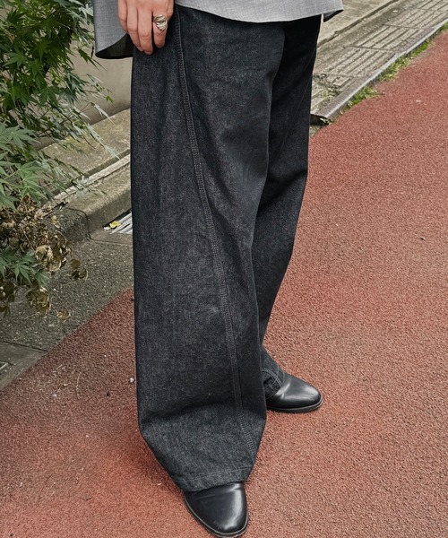 WYM LIDNM（ウィム バイ リドム）の「VINTAGE WASHED CURVED DENIM
