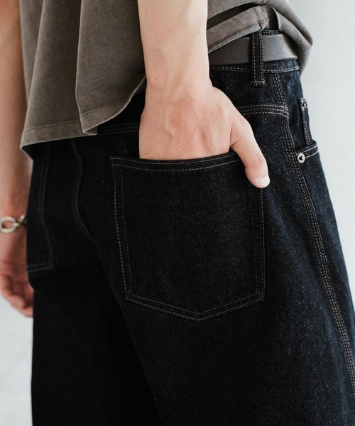 VINTAGE WASHED CURVED DENIM（デニムパンツ）｜WYM LIDNM