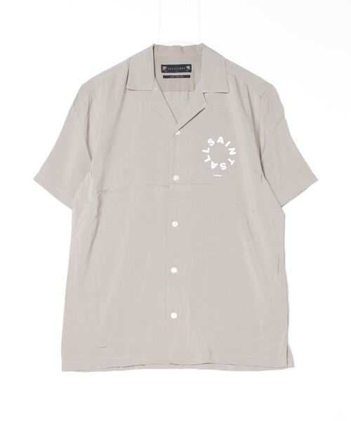 ALLSAINTS(オールセインツ)の「TIERRA LOGO PRINT RELAXED FIT SHIRT | TIERRA ロゴ プリント リラックス フィット シャツ(シャツ/ブラウス・メンズ・グレー系その他・XS/S/M/L)」の7枚目の写真