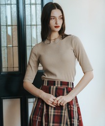 YECCA VECCA | ラメ7分袖リブニット(ニット/セーター)