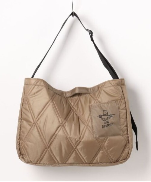 THRASHER(スラッシャー)の「THRASHER スラッシャー  QUILTING Shoulder Bag/キルティングデザインショルダーバッグ(ST)(ショルダーバッグ・メンズ・ベージュ系/カーキ系/ブラック系・FREE)」の3枚目の写真