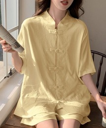 Fun & Daily（ファンアンドデイリー）の「F&D : チャイナボタンルームウェア・セットアップ（ルームウェア/パジャマ）」