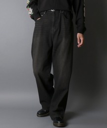 SITRY | Overdye Baggy Denim Pants/オーバーダイ ヴィンテージライク バギーデニムパンツ ワイドデニムパンツ(デニムパンツ)