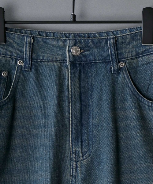 SITRY（シトリー）の「Overdye Baggy Denim Pants/オーバーダイ ヴィンテージライク バギーデニムパンツ ワイドデニムパンツ（デニムパンツ・メンズ・ブラック系その他/ブルー系その他/ブルー系その他2/ブラック系その他2・XL/L/M）」の15枚目の写真