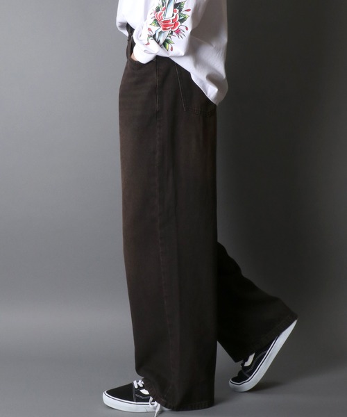 SITRY（シトリー）の「Overdye Baggy Denim Pants/オーバーダイ ヴィンテージライク バギーデニムパンツ ワイドデニムパンツ（デニムパンツ・メンズ・ブラック系その他/ブルー系その他/ブルー系その他2/ブラック系その他2・XL/L/M）」の22枚目の写真