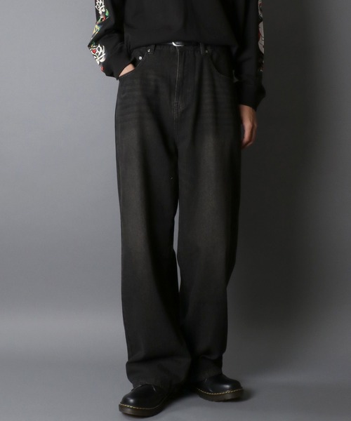 SITRY（シトリー）の「Overdye Baggy Denim Pants/オーバーダイ ヴィンテージライク バギーデニムパンツ ワイドデニムパンツ（デニムパンツ・メンズ・ブラック系その他/ブルー系その他/ブルー系その他2/ブラック系その他2・XL/L/M）」の19枚目の写真