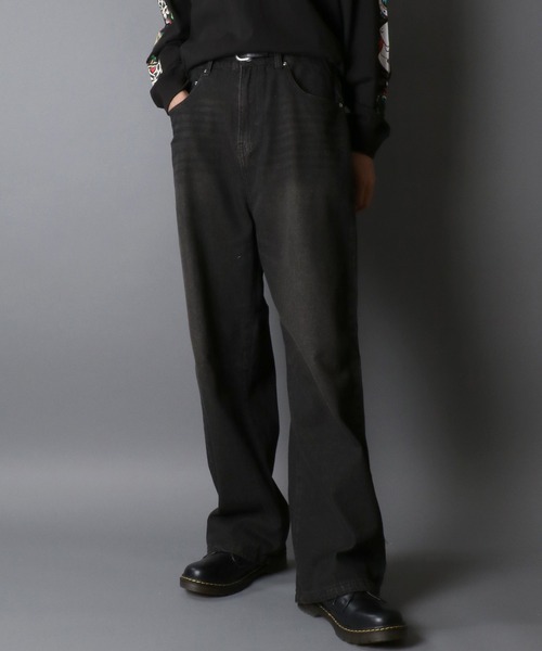 SITRY（シトリー）の「Overdye Baggy Denim Pants/オーバーダイ ヴィンテージライク バギーデニムパンツ ワイドデニムパンツ（デニムパンツ・メンズ・ブラック系その他/ブルー系その他/ブルー系その他2/ブラック系その他2・XL/L/M）」の18枚目の写真