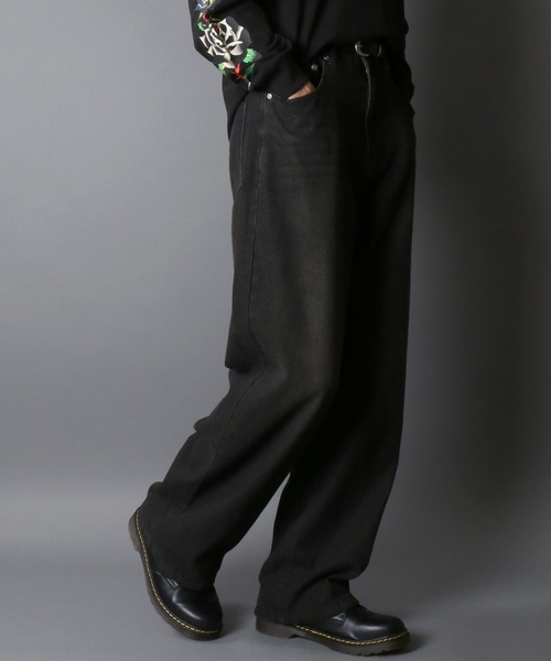 SITRY（シトリー）の「Overdye Baggy Denim Pants/オーバーダイ ヴィンテージライク バギーデニムパンツ ワイドデニムパンツ（デニムパンツ・メンズ・ブラック系その他/ブルー系その他/ブルー系その他2/ブラック系その他2・XL/L/M）」の20枚目の写真