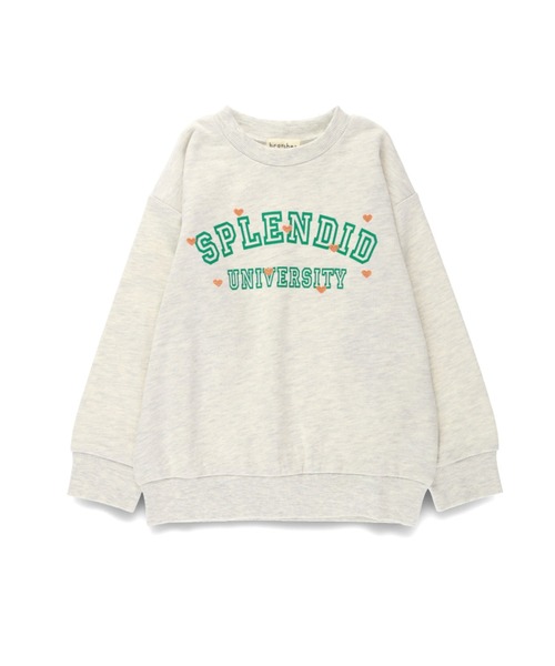 BRANSHES(ブランシェス)の「ハート刺繍&ロゴプリントトレーナー(スウェット・キッズ・ブラック/ピンク/レッド/アイボリー・100/150/140/130/80/120/110/90)」の3枚目の写真