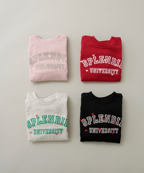 BRANSHES(ブランシェス)の「ハート刺繍&ロゴプリントトレーナー(スウェット・キッズ・ブラック/ピンク/レッド/アイボリー・100/150/140/130/80/120/110/90)」の12枚目の写真