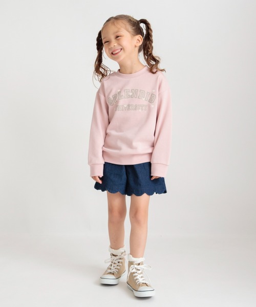 BRANSHES(ブランシェス)の「ハート刺繍&ロゴプリントトレーナー(スウェット・キッズ・ブラック/ピンク/レッド/アイボリー・100/150/140/130/80/120/110/90)」の8枚目の写真