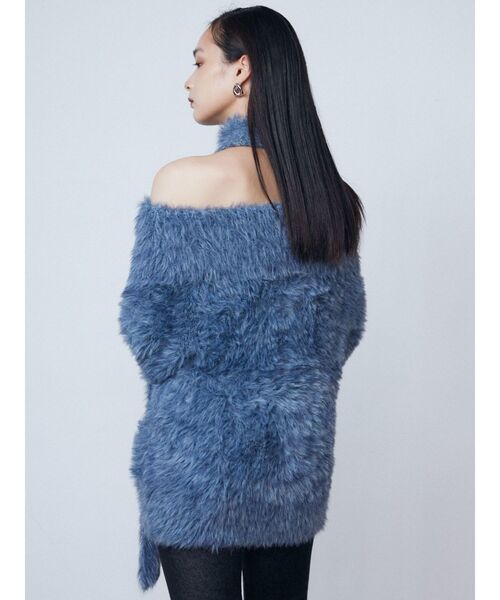 EMODA(エモダ)の「オフショルダータイオーバーニット(ニット/セーター・レディース・アイボリー/ブラック/ブルー・FREE)」の10枚目の写真