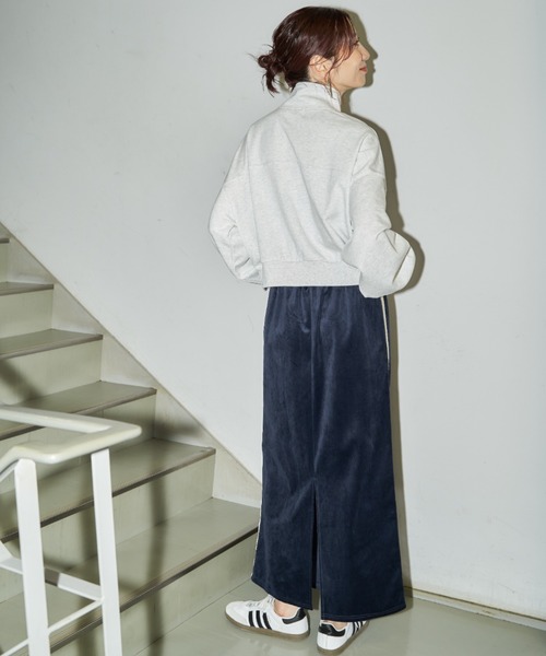 Auntie Rosa Holiday（アンティローザホリデー）の「ハイネックダブルジップスウェットブルゾン（ブルゾン・レディース・ナチュラル/ネイビー・FREE）」の15枚目の写真