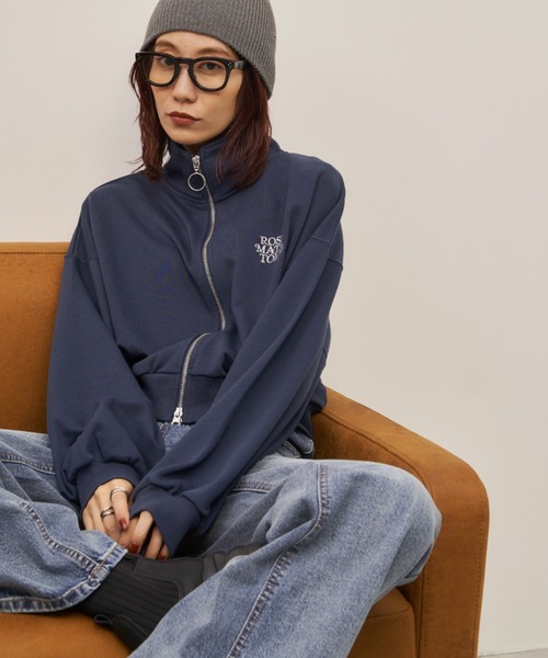 Auntie Rosa Holiday（アンティローザホリデー）の「ハイネックダブルジップスウェットブルゾン（ブルゾン・レディース・ナチュラル/ネイビー・FREE）」の19枚目の写真