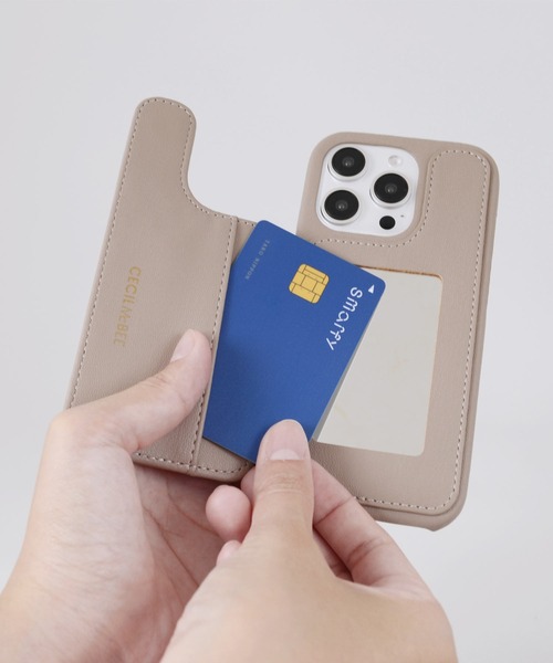 CECIL McBEE（セシルマクビー）の「iPhone17 iPhone17Pro iPhone17e iPhoneAir iPhone16/16e/16Pro/15/14/13 セシルマクビー [キルティング背面ケース]（スマホケース/カバー・レディース・グレー/モカ/ベージュ/スモークピンク/ブラック・iPhone 16 Pro/iPhone 16/iPhone 13/14/iPhone 15/iPhone 16e/iPhone Air/iPhone 17 Pro/iPhone 17）」の15枚目の写真