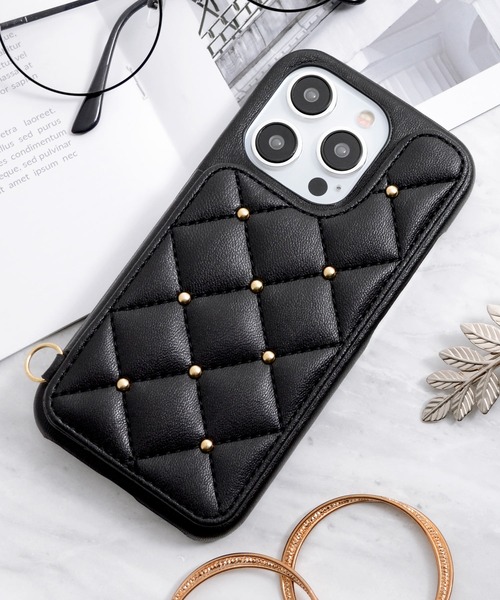 CECIL McBEE（セシルマクビー）の「iPhone17 iPhone17Pro iPhone17e iPhoneAir iPhone16/16e/16Pro/15/14/13 セシルマクビー [キルティング背面ケース]（スマホケース/カバー・レディース・グレー/モカ/ベージュ/スモークピンク/ブラック・iPhone 16 Pro/iPhone 16/iPhone 13/14/iPhone 15/iPhone 16e/iPhone Air/iPhone 17 Pro/iPhone 17）」の20枚目の写真