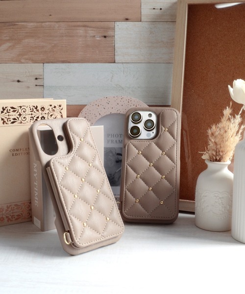 CECIL McBEE（セシルマクビー）の「iPhone17 iPhone17Pro iPhone17e iPhoneAir iPhone16/16e/16Pro/15/14/13 セシルマクビー [キルティング背面ケース]（スマホケース/カバー・レディース・グレー/モカ/ベージュ/スモークピンク/ブラック・iPhone 16 Pro/iPhone 16/iPhone 13/14/iPhone 15/iPhone 16e/iPhone Air/iPhone 17 Pro/iPhone 17）」の18枚目の写真