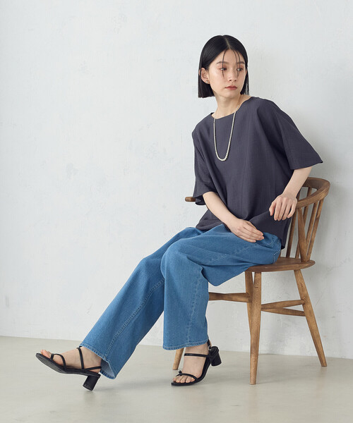 COMME CA ISM（コムサイズム）の「プラスチックパール　スライドネックレス（ネックレス・レディース・ゴールド・FREE）」の2枚目の写真