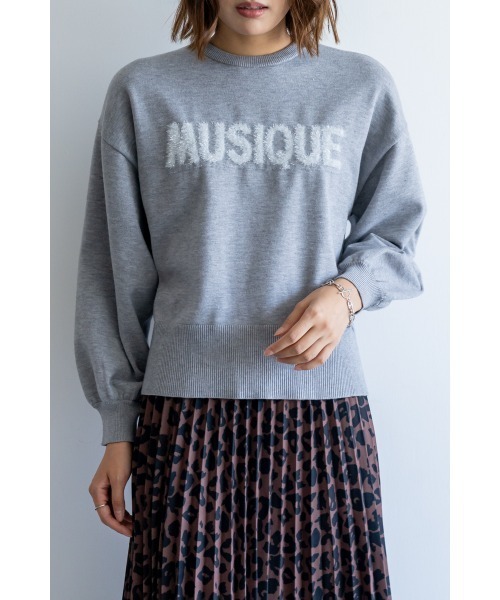 M.deux（エムドゥ）の「●ラメシャギーロゴニット●（ニット/セーター・レディース・ピンク/グレー/ネイビー・MEDIUM）」の10枚目の写真