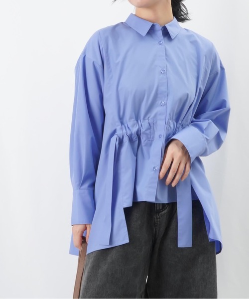 LUCA/LADY LUCK LUCA(ルカ/レディラックルカ)の「LC/LLL バックロングリボンシャツ / ウエストギャザーシャツブラウス(シャツ/ブラウス・レディース・オフホワイト/ブラック/サックスブルー・FREE)」の3枚目の写真