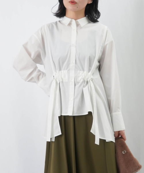 LUCA/LADY LUCK LUCA(ルカ/レディラックルカ)の「LC/LLL バックロングリボンシャツ / ウエストギャザーシャツブラウス(シャツ/ブラウス・レディース・オフホワイト/ブラック/サックスブルー・FREE)」の14枚目の写真