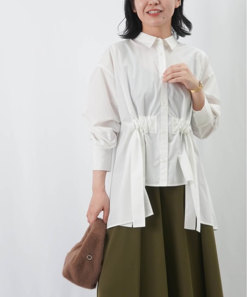 LUCA/LADY LUCK LUCA(ルカ/レディラックルカ)の「LC/LLL バックロングリボンシャツ / ウエストギャザーシャツブラウス(シャツ/ブラウス・レディース・オフホワイト/ブラック/サックスブルー・FREE)」の19枚目の写真
