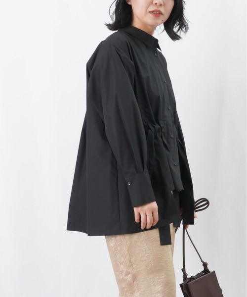 LUCA/LADY LUCK LUCA(ルカ/レディラックルカ)の「LC/LLL バックロングリボンシャツ / ウエストギャザーシャツブラウス(シャツ/ブラウス・レディース・オフホワイト/ブラック/サックスブルー・FREE)」の7枚目の写真
