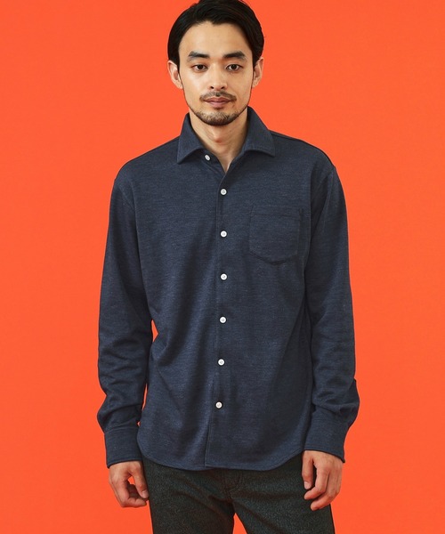 EDWIN（エドウィン）の「デニスラ ドレスシャツ 長袖 ストレッチ ビジネス（シャツ/ブラウス・メンズ・ピンク/ホワイト/ブルー/ネイビー・MEDIUM/LARGE/X-LARGE/SMALL）」の17枚目の写真