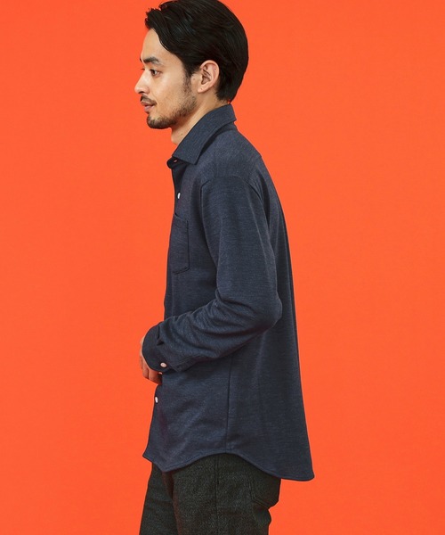 EDWIN（エドウィン）の「デニスラ ドレスシャツ 長袖 ストレッチ ビジネス（シャツ/ブラウス・メンズ・ピンク/ホワイト/ブルー/ネイビー・MEDIUM/LARGE/X-LARGE/SMALL）」の18枚目の写真