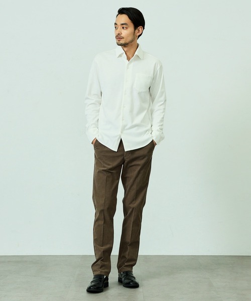 EDWIN（エドウィン）の「デニスラ ドレスシャツ 長袖 ストレッチ ビジネス（シャツ/ブラウス・メンズ・ピンク/ホワイト/ブルー/ネイビー・MEDIUM/LARGE/X-LARGE/SMALL）」の9枚目の写真